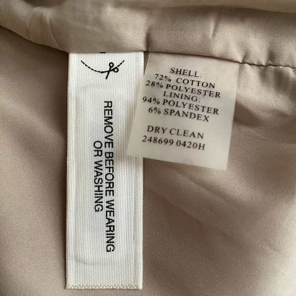 Ann Taylor Women’s Beige Khaki Sheath Sleeveless Collared Fitted Dress Size 4 - Picture 11 of 11